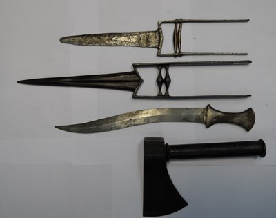 Lot 25 - TWO INDIAN DAGGERS (KATAR)