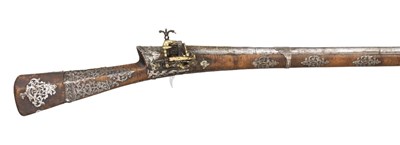 Lot 34 - AN OTTOMAN MIQUELET-LOCK GUN