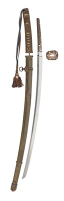 Lot 39 - A JAPANESE W.W.II OFFICER'S SWORD (KATANA)