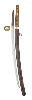 Lot 42 - A JAPANESE W.W.II OFFICER'S SWORD (KATANA)