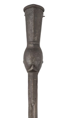 Lot 66 - AN INDIAN SWORD (PATA) AND THREE FURTHER SWORDS (TALWAR)