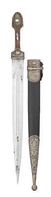 Lot 77 - A CAUCASIAN DAGGER (KINDJAL) DATED 1891