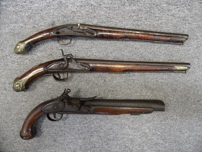 Lot 82 - A 22 BORE OTTOMAN PERCUSSION HOLSTER PISTOL