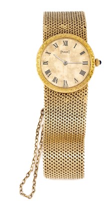 Lot 278 - PIAGET, REF.924: LADY'S GOLD BRACELET WATCH, SWISS, CIRCA 1967