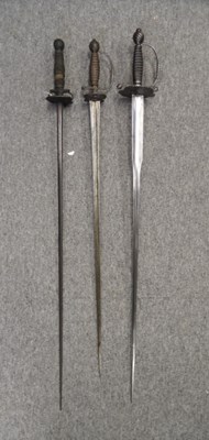 Lot 87 - THREE SMALL-SWORDS