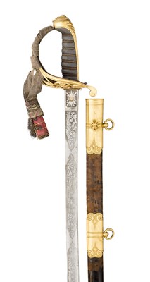 Lot 107 - A VICTORIAN 1845 PATTERN INFANTRY OFFICER'S SWORD