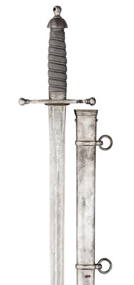 Lot 129 - A VICTORIAN OFFICER'S BROADSWORD FOR THE KING'S OWN SCOTTISH BORDERERS