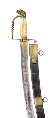 Lot 138 - A U. S. INFANTRY OR ARTILLERY OFFICER'S SWORD WITH EAGLE HEAD POMMEL