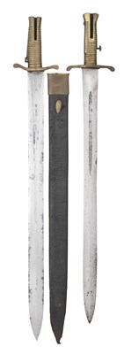 Lot 145 - AN 1836 PATTERN BRUNSWICK RIFLE BAYONET AND AN 1847 PATTERN BRUNSWICK RIFLE BAYONET