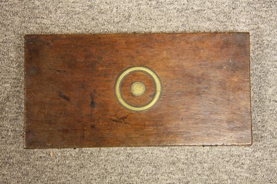 Lot 155 - AN OAK CASE FOR A PAIR OF PERCUSSION DUELLING PISTOLS BY WILLIAM BOND