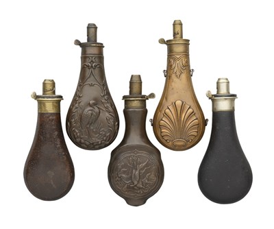 Lot 164 - A LARGE COLLECTION OF POWDER AND SHOT-FLASKS