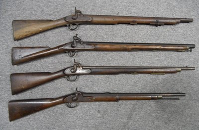 Lot 168 - A .577 CALIBRE PERCUSSION ENFIELD TWO-BAND CARBINE