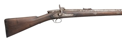 Lot 185 - A .400 CALIBRE CONTINENTAL PERCUSSION BREECH-LOADING SMOOTH BORED TARGET GUN