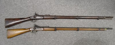Lot 188 - TWO .577 CALIBRE VICTORIAN PERCUSSION THREE BAND SNIDER ENFIELD RIFLES