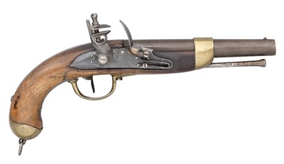 Lot 219 - A .700 CALIBRE FRENCH MODEL 1816 FLINTLOCK CAVALRY PISTOL