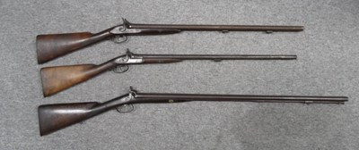 Lot 245 - A D.B. 12 BORE PERCUSSION SPORTING GUN BY RICHARDSON