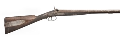 Lot 247 - A 12 BORE D.B. PERCUSSION SPORTING GUN BY TRULOCK & SON