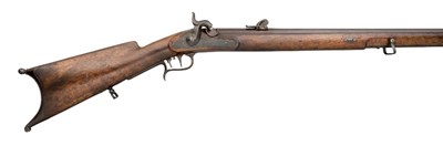 Lot 251 - A .460 CALIBRE SWISS PERCUSSION TARGET RIFLE BY G. MANZONI IN LUGANO