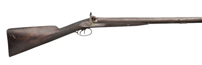 Lot 257 - A D.B. 12 BORE PERCUSSION SPORTING GUN BY J. WOOD