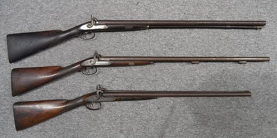 Lot 261 - A D.B. 10 BORE PERCUSSION SPORTING GUN BY E.M. REILLY  & CO.