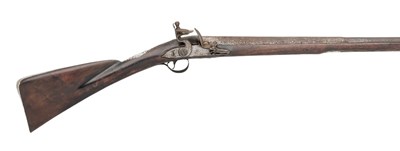Lot 267 - A 13 BORE SILVER-MOUNTED FLINTLOCK SPORTING GUN BY WARD