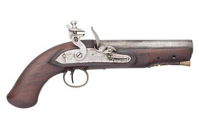 Lot 316 - A 14 BORE FLINTLOCK PISTOL OF LIVERY TYPE BY BRANDER AND POTTS