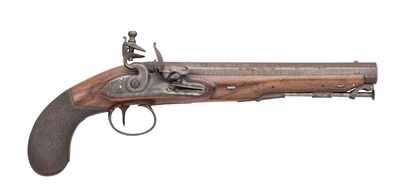 Lot 321 - A 16 BORE FLINTLOCK OFFICER'S PISTOL BY HENSHALL