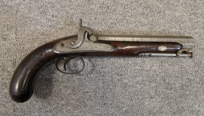 Lot 331 - A 15 BORE PERCUSSION PISTOL BY W. PROBIN