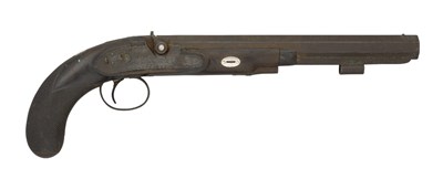 Lot 337 - A 40 BORE PERCUSSION DUELLING PISTOL BY JOSEPH MANTON