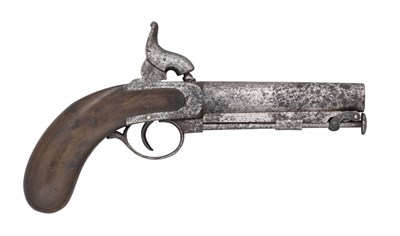 Lot 347 - A RARE VICTORIAN PERCUSSION PISTOL FOR THE IRISH CONSTABULARY