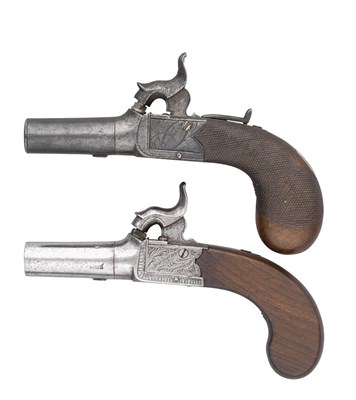 Lot 353 - A 54 BORE PERCUSSION BOX-LOCK POCKET PISTOL BY DOOLEY