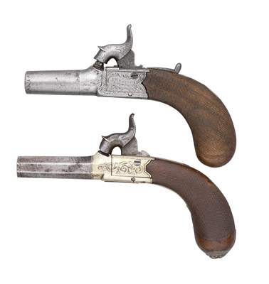 Lot 354 - A 100 BORE PERCUSSION MUFF PISTOL SIGNED J. BEATTIE