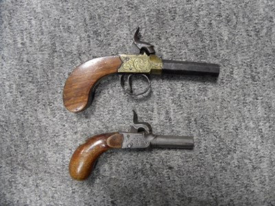 Lot 357 - AN 80 BORE PERCUSSION POCKET PISTOL
