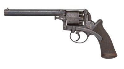 Lot 387 - A 54 BORE DEANE ADAMS FIVE-SHOT SELF-COCKING PERCUSSION REVOLVER RETAILED BY DICKSON & SON