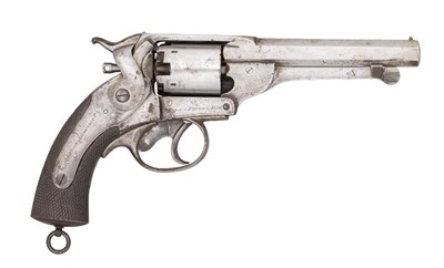 Lot 394 - A 54 BORE KERR PATENT FIVE-SHOT DOUBLE-ACTION PERCUSSION REVOLVER RETAILED BY THE LONDON ARMOURY COM