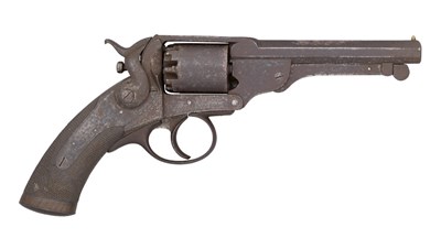 Lot 395 - A RARE 80 BORE KERR PATENT FIVE-SHOT DOUBLE-ACTION PERCUSSION REVOLVER BY THE LONDON ARMOURY COMPANY