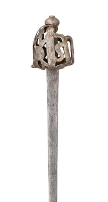 Lot 396 - A SCOTTISH BASKET-HILTED BROADSWORD