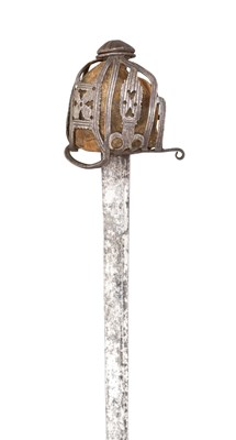 Lot 399 - A SCOTTISH BASKET-HILTED BACKSWORD