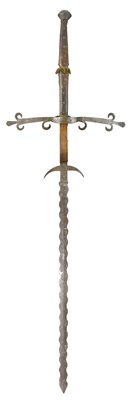 Lot 427 - A COMPOSITE GERMAN TWO-HAND SWORD