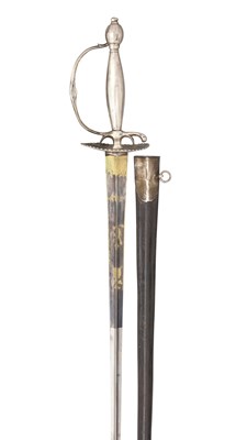 Lot 438 - A GERMAN SILVER-HILTED SMALL-SWORD