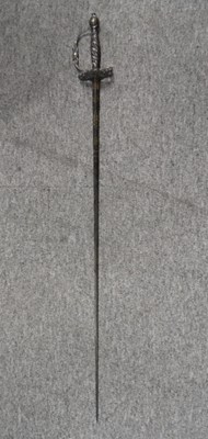 Lot 442 - â€¡ A SMALL-SWORD WITH CUT-STEEL HILT