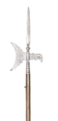 Lot 498 - A SPANISH HALBERD FOR THE ROYAL GUARD OF KING CARLOS IV (1748-1819