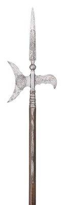 Lot 499 - A SPANISH HALBERD FOR THE ROYAL GUARD OF QUEEN ISABELLA II (1830-1904