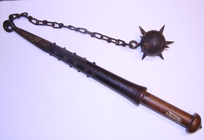 Lot 510 - A SPIKED FLAIL IN 16TH CENTURY STYLE