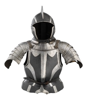 Lot 523 - A COMPOSITE SOUTH GERMAN LIGHT FIELD ARMOUR IN THE 'BLACK AND WHITE' FASHION