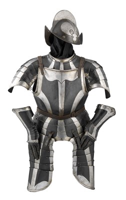 Lot 524 - A COMPOSITE SOUTH GERMAN LIGHT FIELD ARMOUR IN THE 'BLACK AND WHITE' FASHION