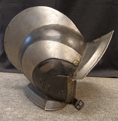 Lot 530 - A GERMAN 'BLACK AND WHITE' BURGONET