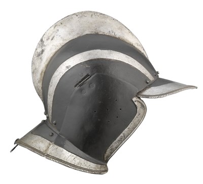Lot 537 - A SOUTH GERMAN 'BLACK AND WHITE' BURGONET CIRCA 1580-90
