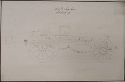 Lot 644 - FIVE ARTILLERY DRAWINGS
