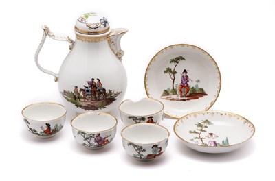 Lot 3 - FOUR VIENNA TEABOWLS AND SAUCERS